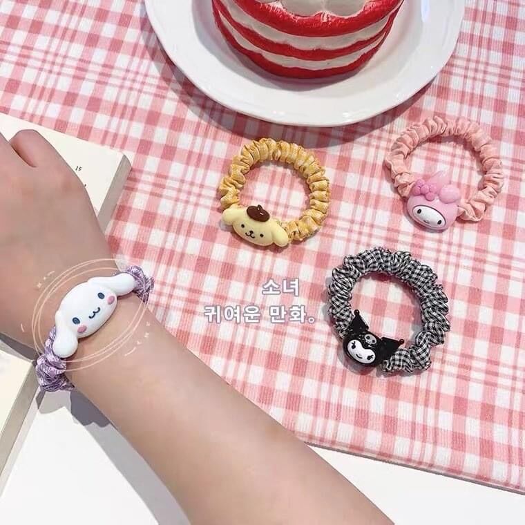 cột tóc nhúng kiểu hoạt hình dễ thương