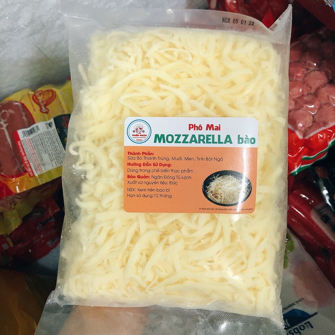500g phô mai sợi mozzarella nhập đức siêu kéo sợi - thơm - ảnh sản phẩm 3