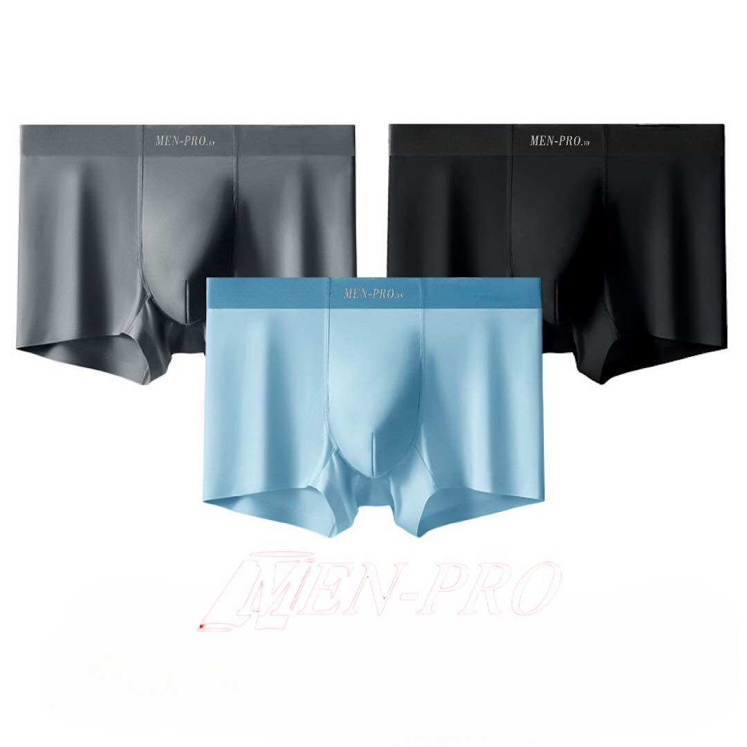 Quần Sịp Boxer Nam băng lụa Combo 3 kháng khuẩn Men Pro