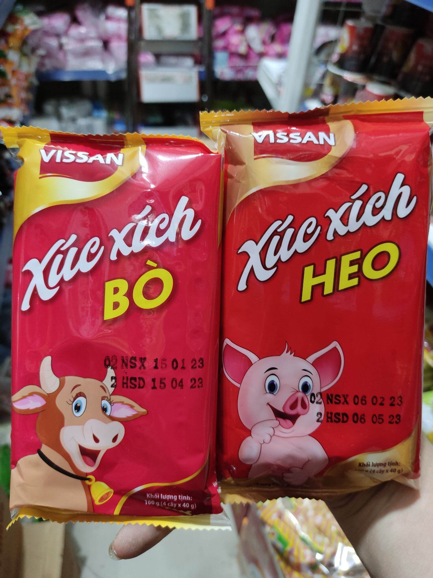 Xúc xích Vissan bò / heo gói 160g