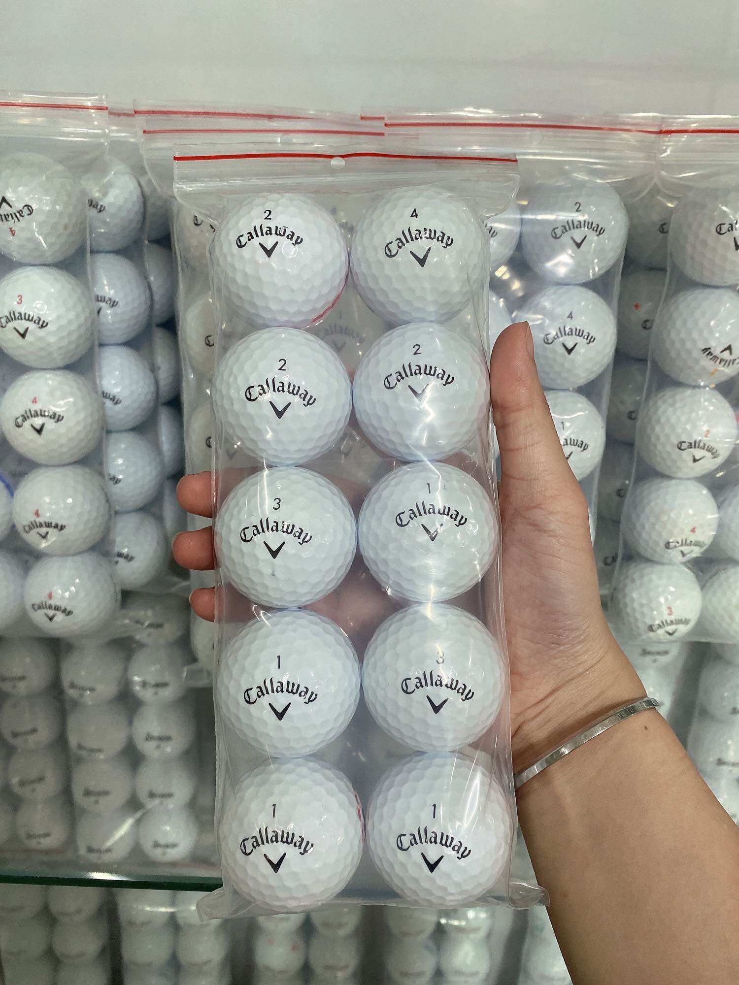 (Túi 10 quả) Bóng Golf CALLAWAY màu trắng độ mới 98%