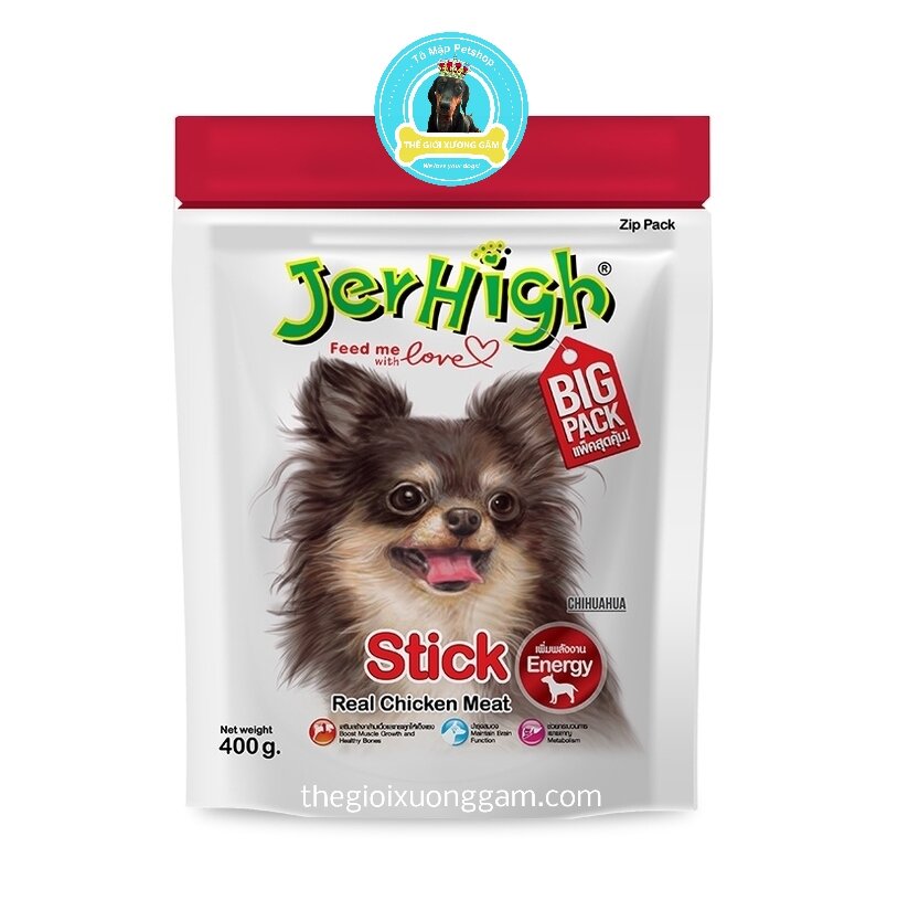 [HCM] SNACK JERHIGH GÓI LỚN JUMBO 400G CHO CHÓ