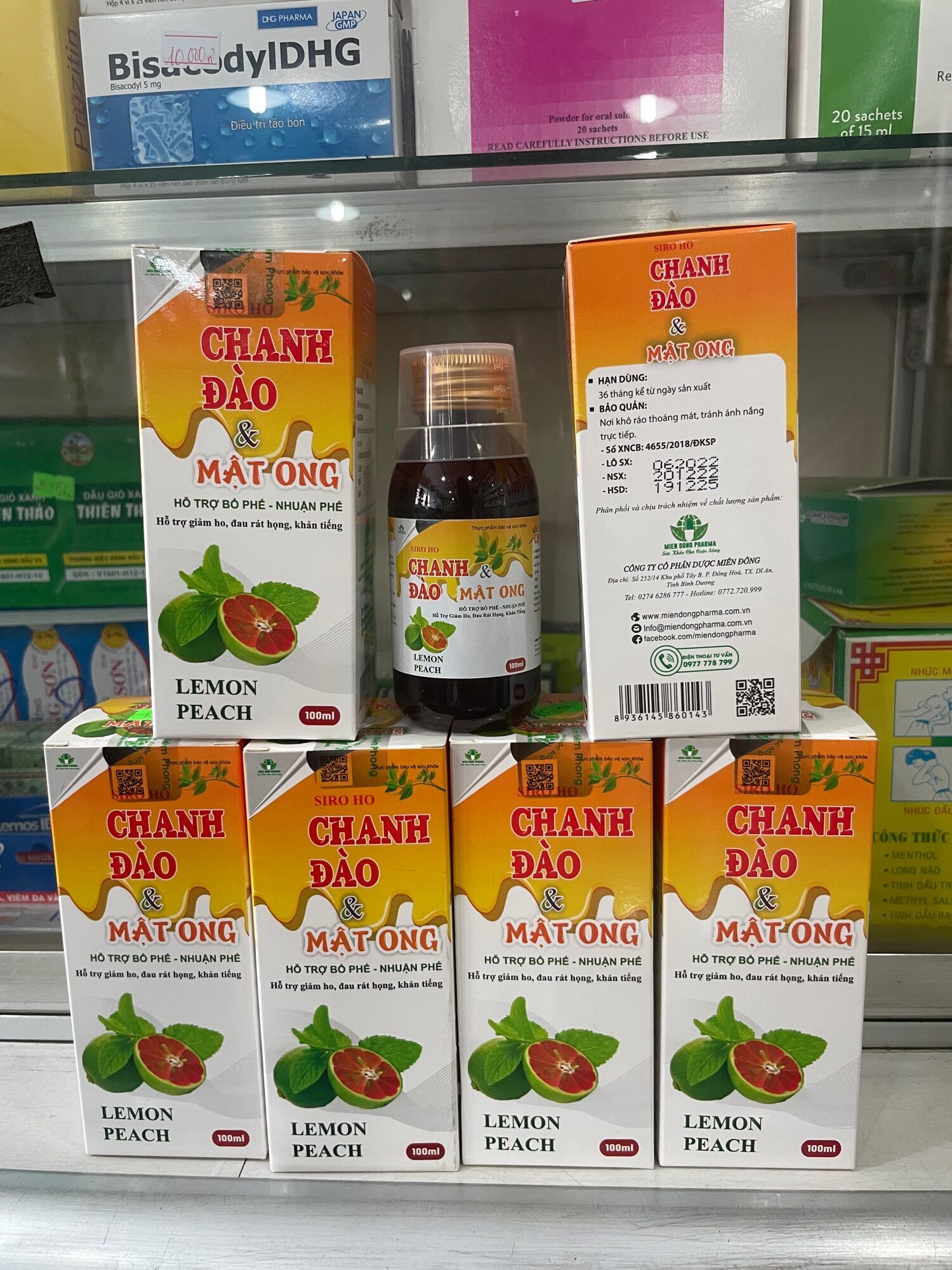 ✅[chính hãng]Siro Chanh Đào Mật Ong - Ho (Chai 100ml)