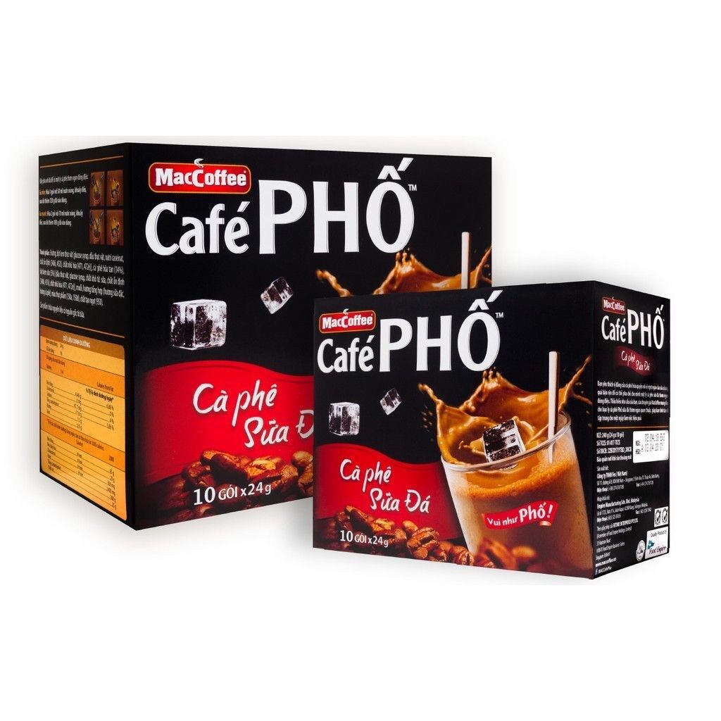 Combo 2 dây Cà phê Phố Sữa đá - Dây 10 gói x 24g