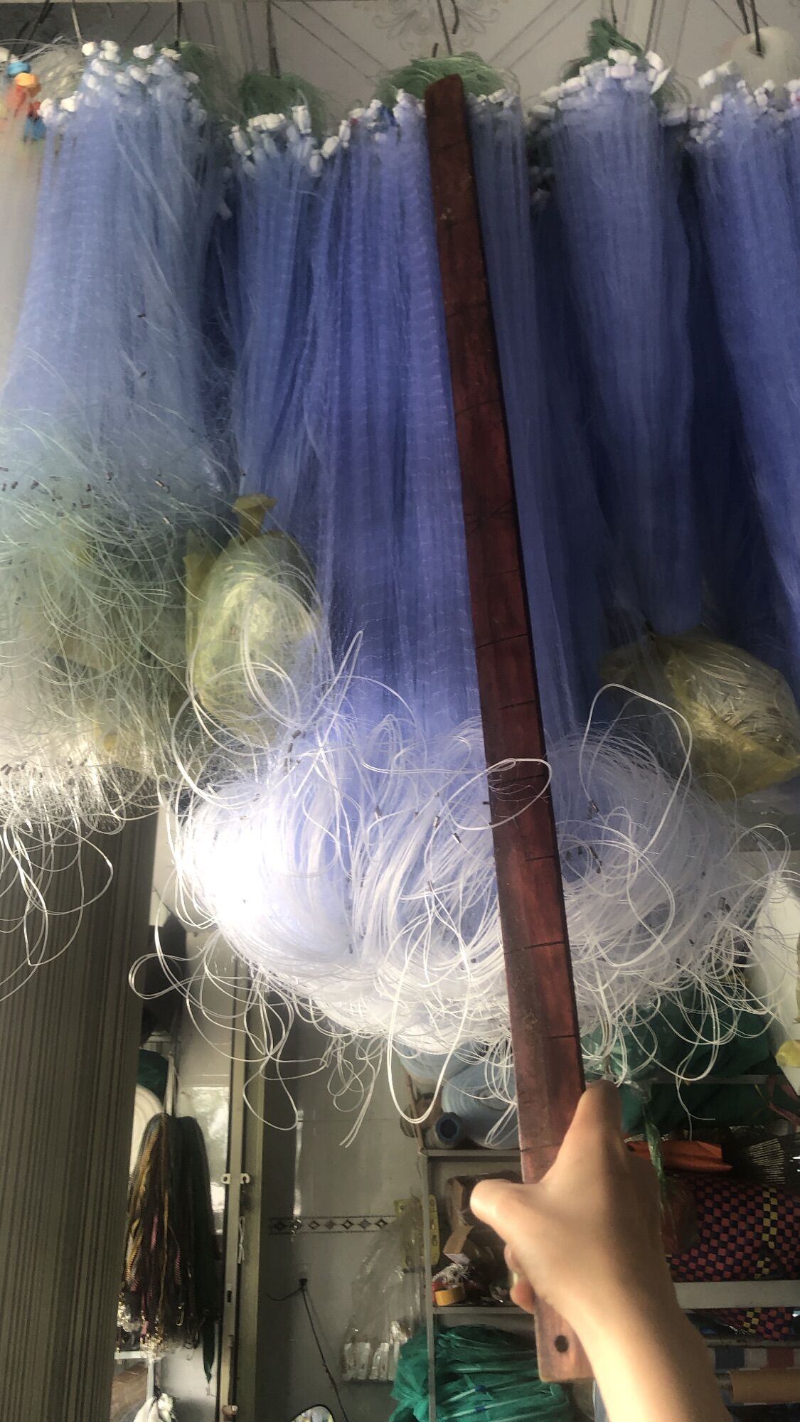 Lưới bén cá,lưới bắt cá 1 màng dài 90-100 mét(mắt lưới 2.5cm 3cm 3.5cm 4cm 4.5cm 5cm 5.5cm 6cm 7cm 8cm)