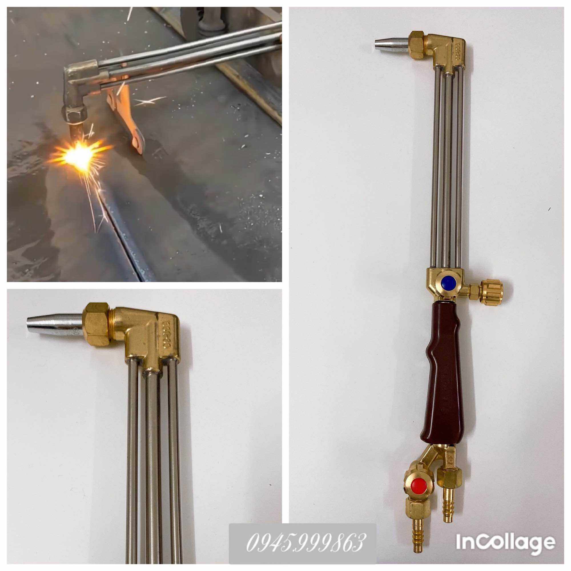 Tặng 1 cắt - Tay cắt Oxy Gas 3 gióng Inox chịu nhiệt tốt