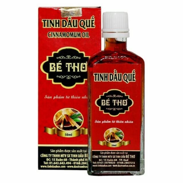 Tinh dầu quế Bé Thơ chính hãng