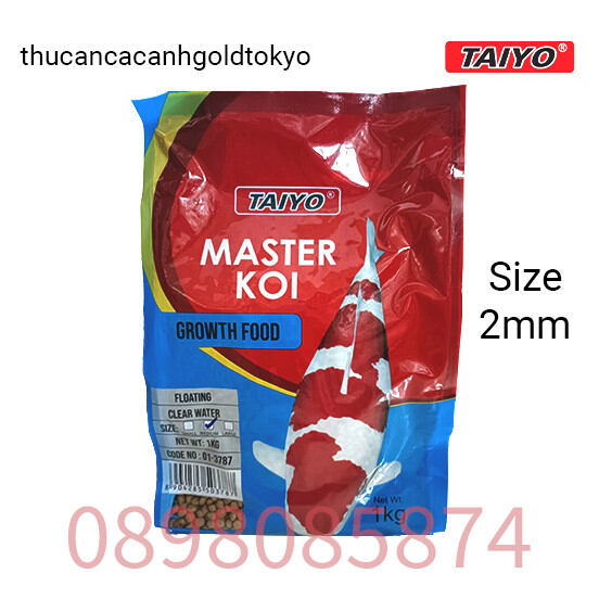 Thức ăn tăng trưởng cho cá koi - taiyo master koi - 1kg size 2mm - ấn độ