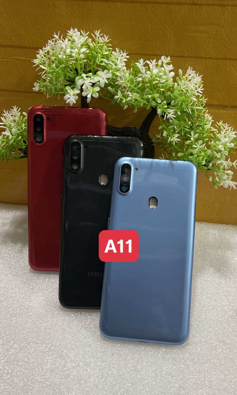 Vỏ Sam Sung A11 full bộ có luôn kính camera với khay sim
