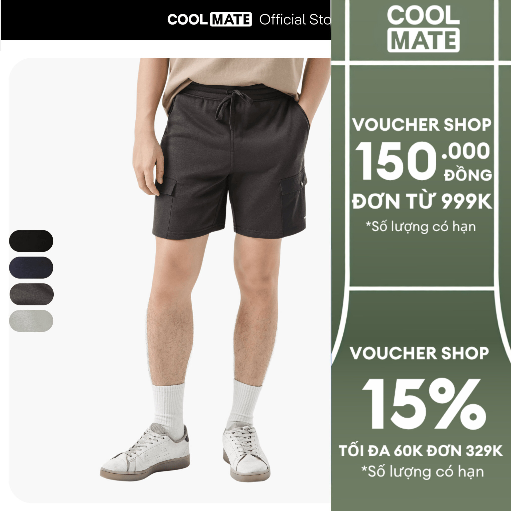 [OUTLET - KHÔNG ĐỔI TRẢ]Quần Shorts nam Daily Casual chống nhăn hạn chế xù lông - Coolmate