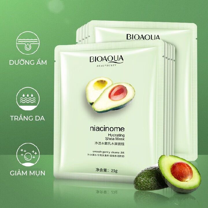 Mặt nạ bơ Bioaqua cấp ẩm, sáng da,giảm thâm mụn