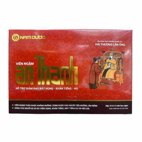 Viên ngậm An Thanh - Giảm đau rát họng - khản tiếng - ho