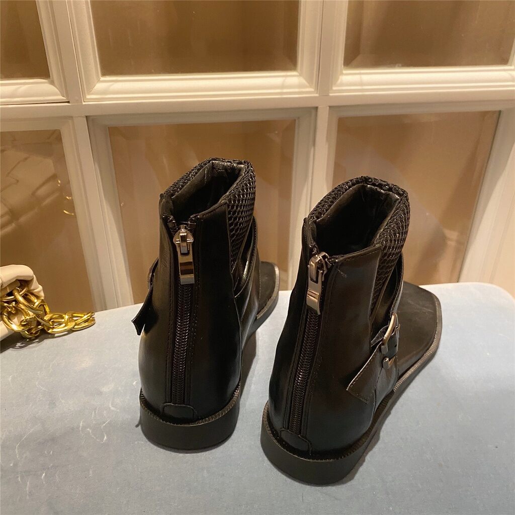 Giày boot Chiến binh xỏ ngón mũi vuông