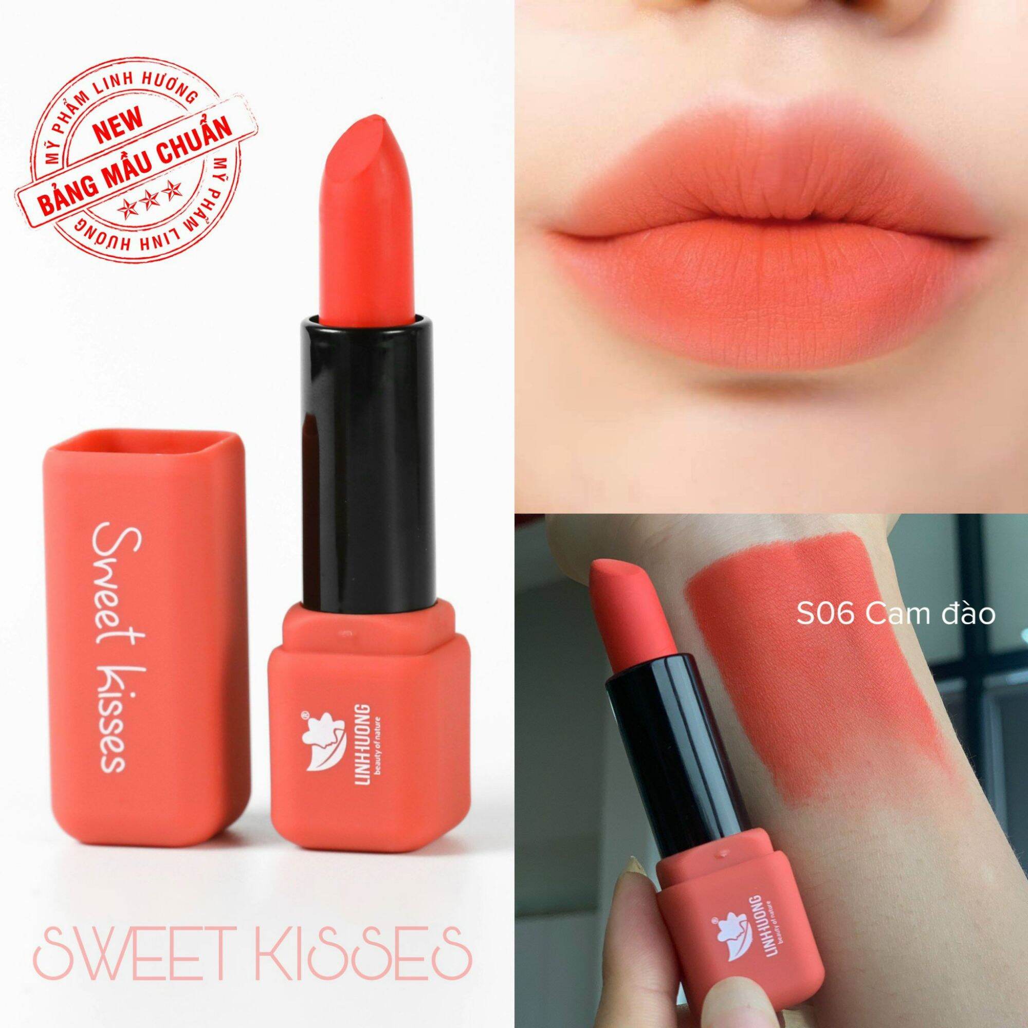 Son kẹo linh hương siêu lỳ sweetkisses lipstick +3.5g