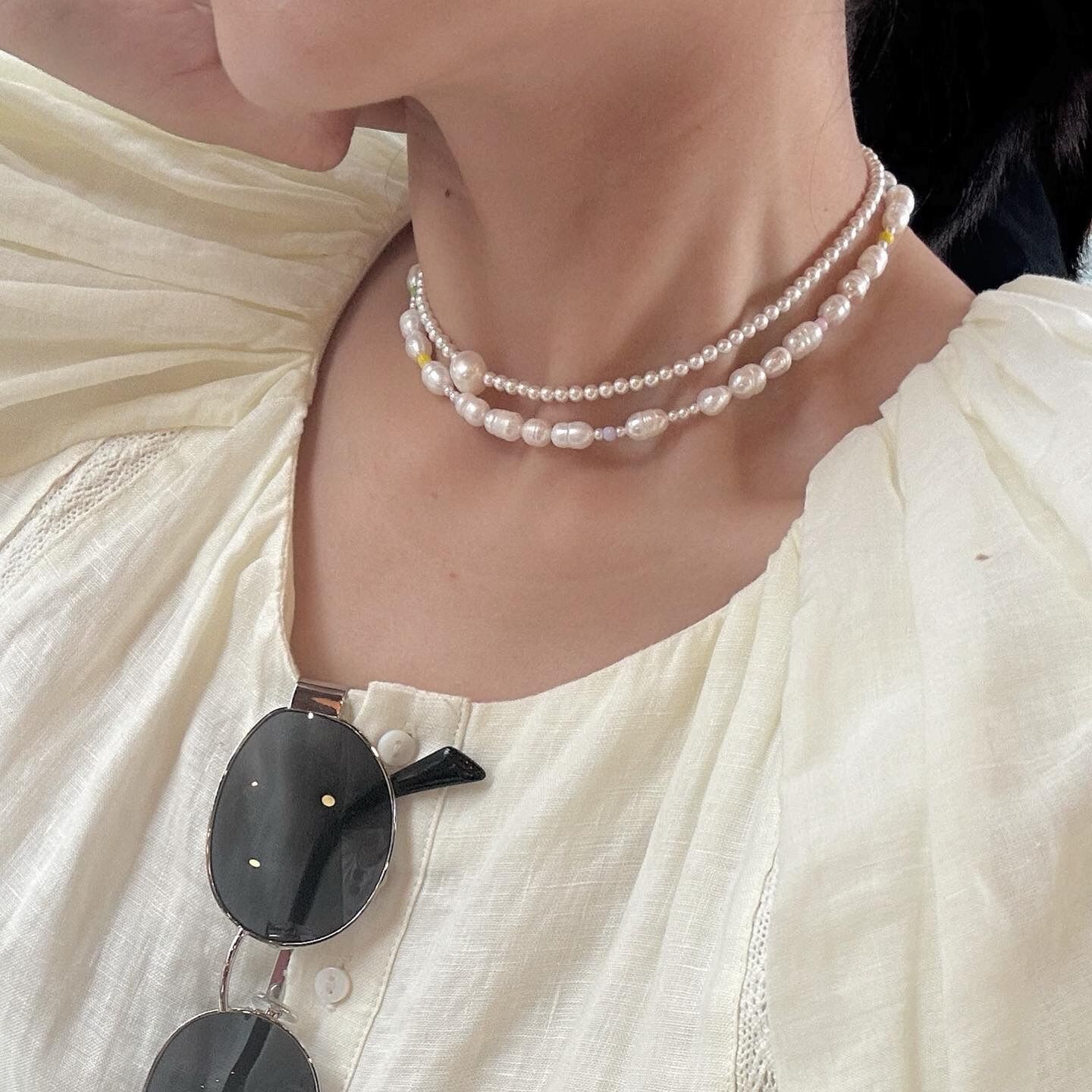 Pearl boho dây chuyền