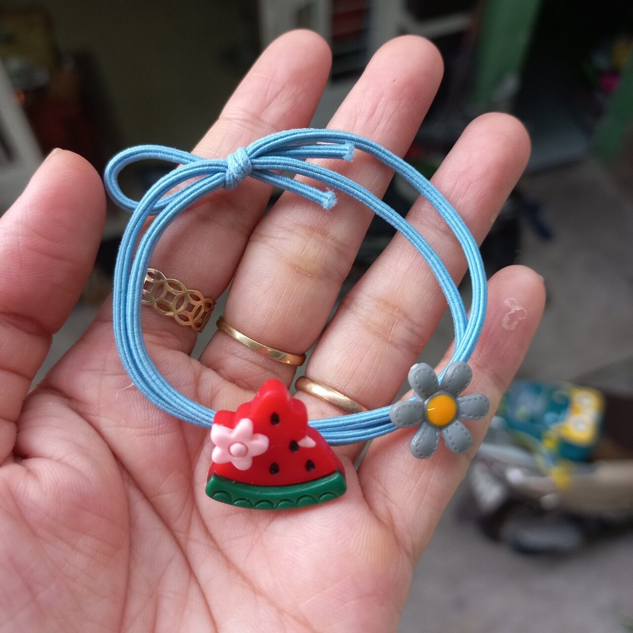 Dây cột tóc trái cây dễ thương 02 (được chọn mẫu)