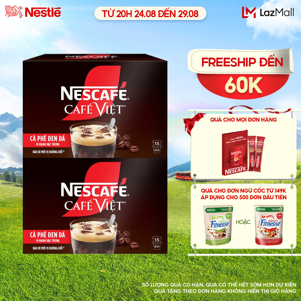 Cà phê hòa tan nescafé café việt đen đá