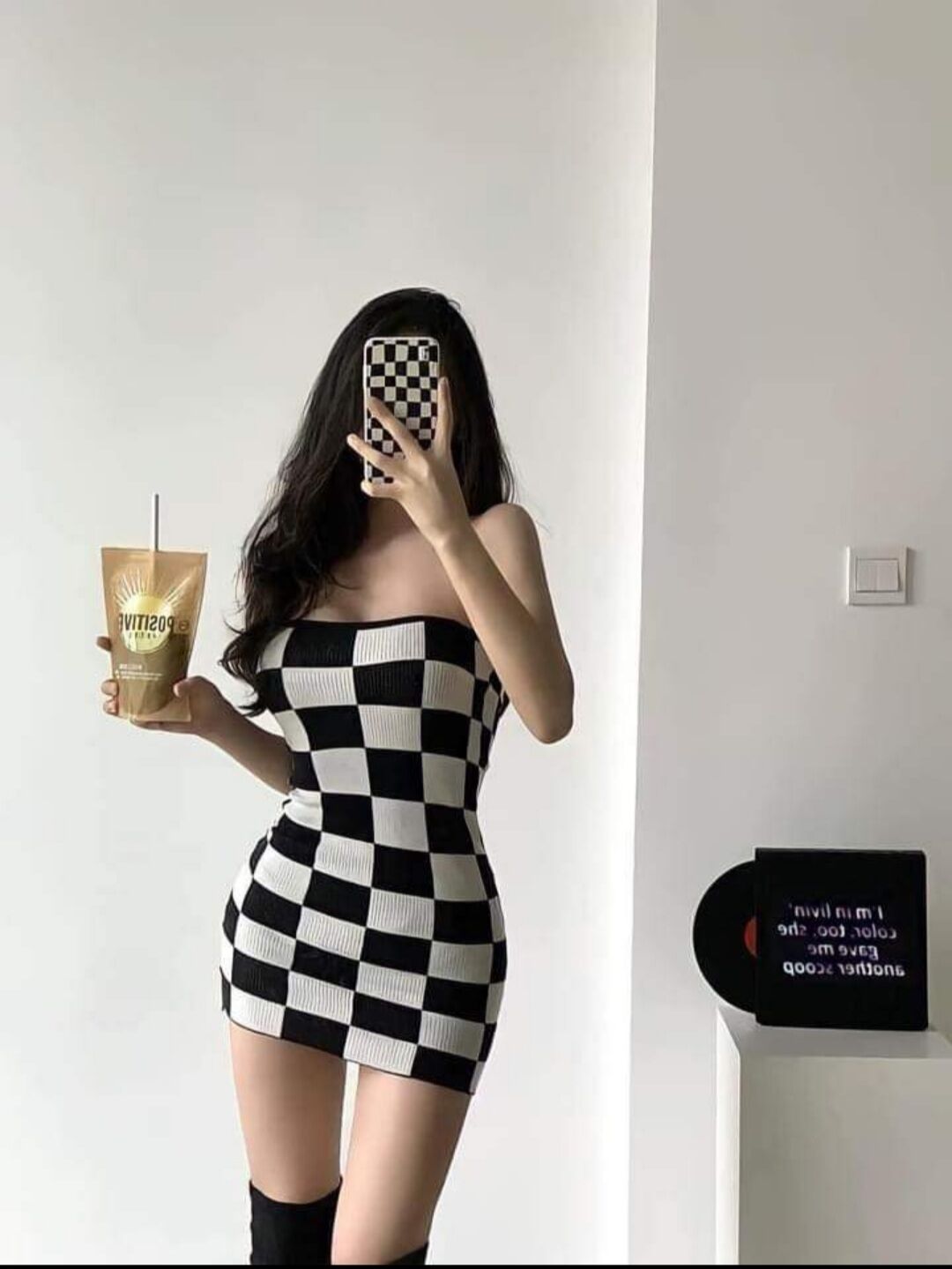 Đầm sọc caro ôm body (có hình và video thật)