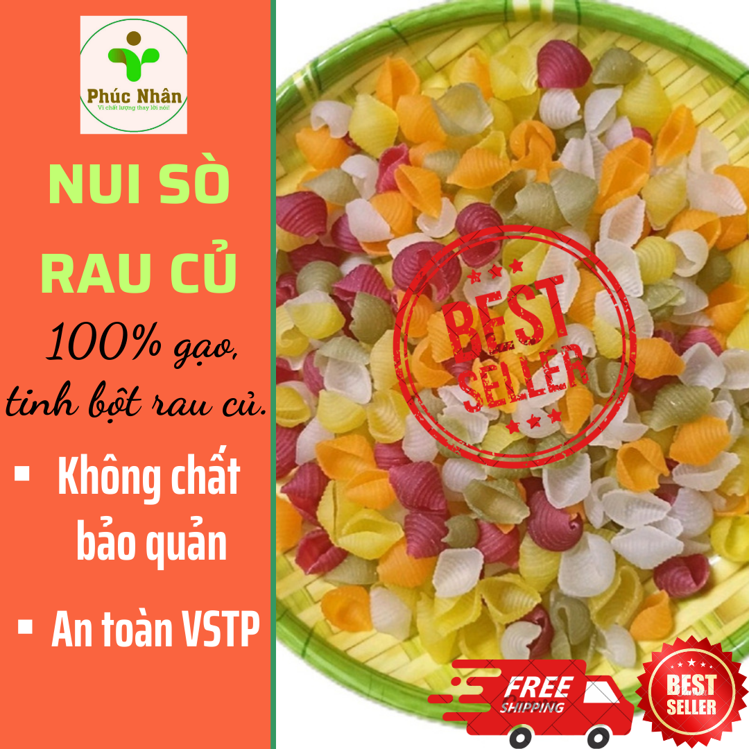 Nui sò ngũ sắc sa đéc/ nui rau củ/ thức ăn bé yêu thích