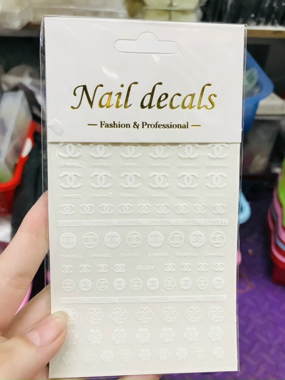 Sticker CC hoa hồng đen trắng