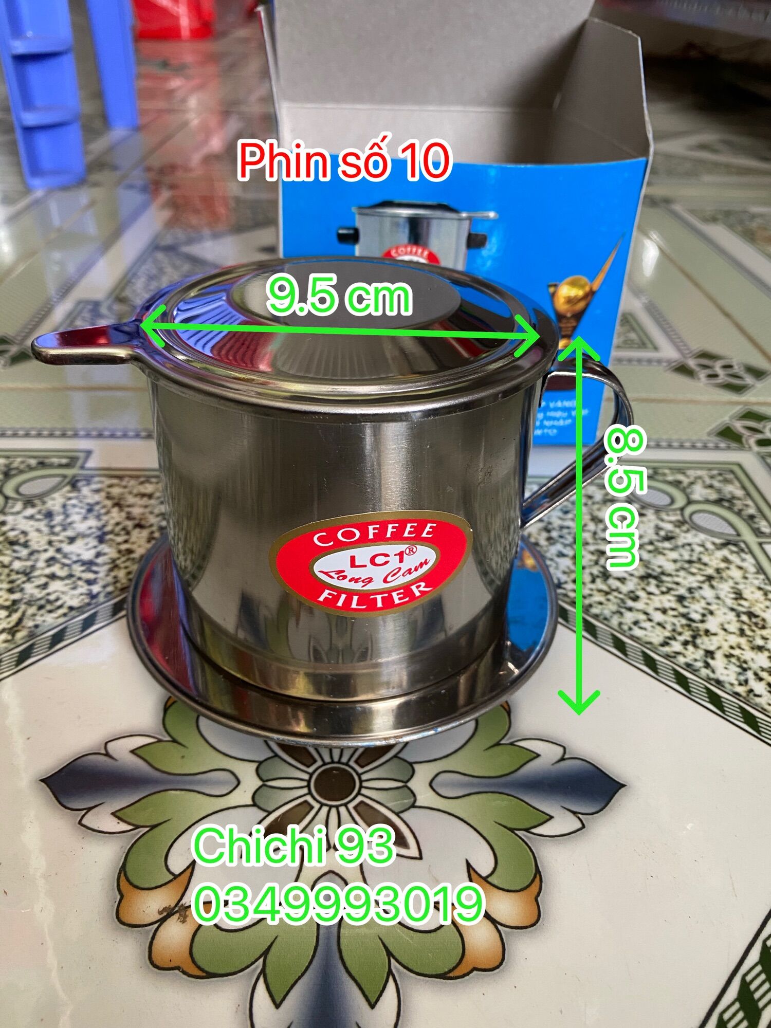 Phin cà phê inox size 7,8,9,10, phin cafe inox