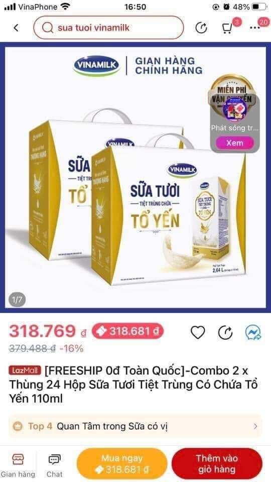 SỮA TƯƠI TỔ YẾN