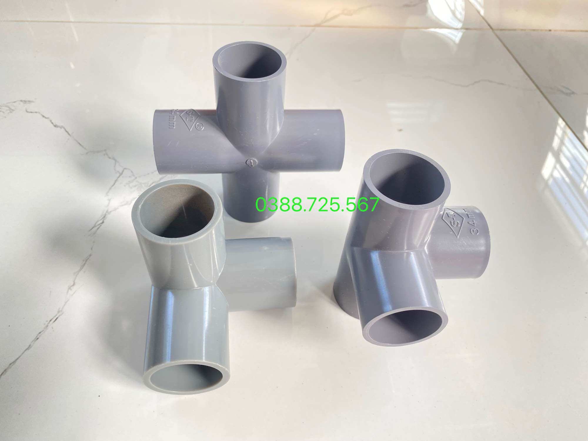 Co góc 3 hướng, 4 hướng, chữ thập phi 21, phi 27, phi 34, phi 42, phi 49