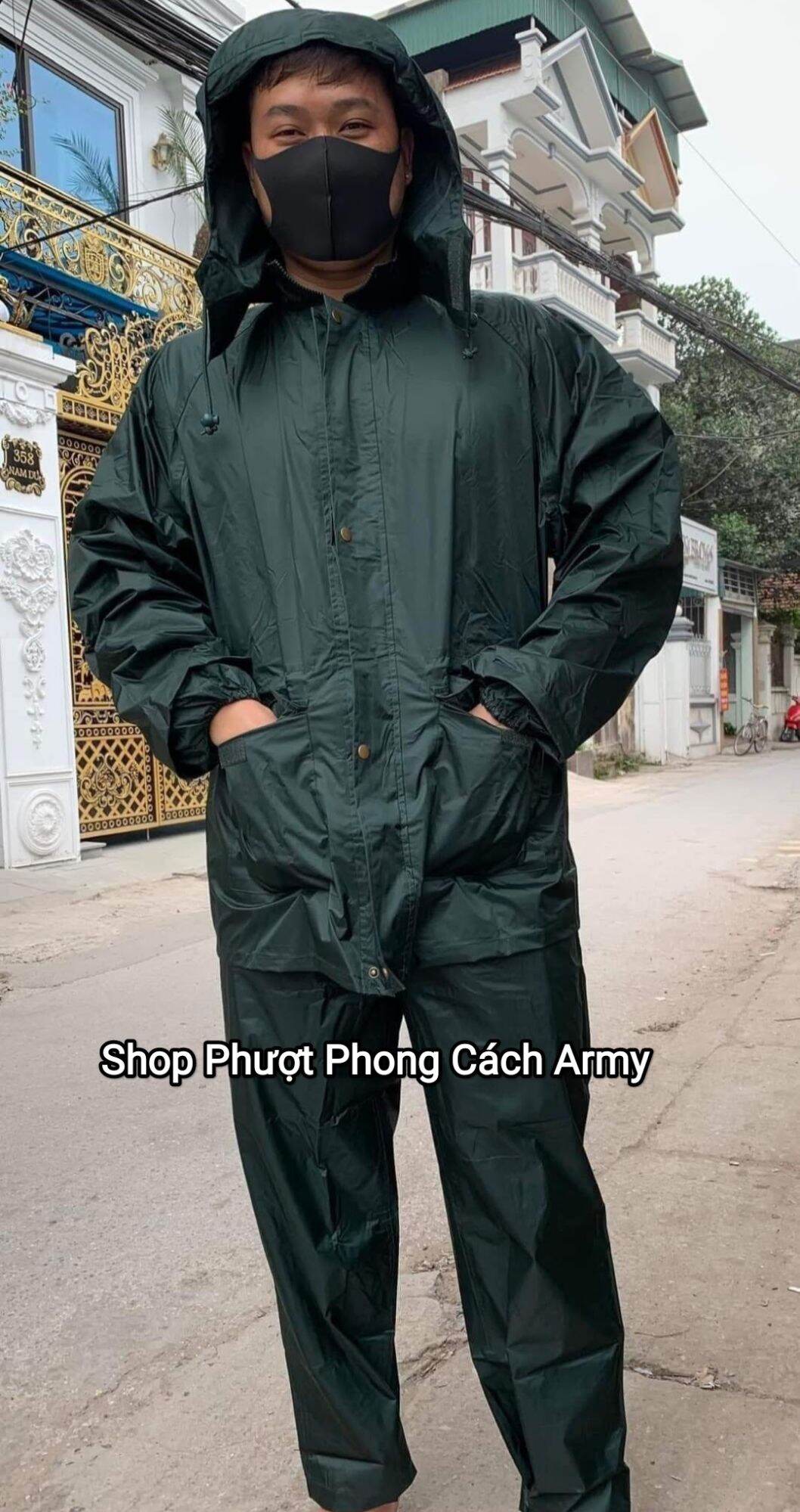 Bộ quần áo mưa SQ xanh