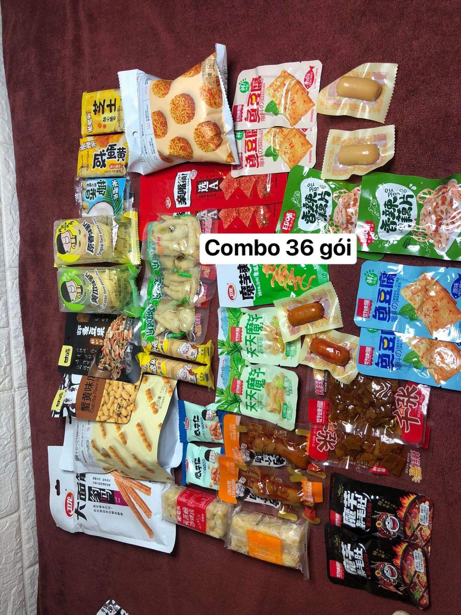 Combo đồ ăn vặt nội địa 36 món