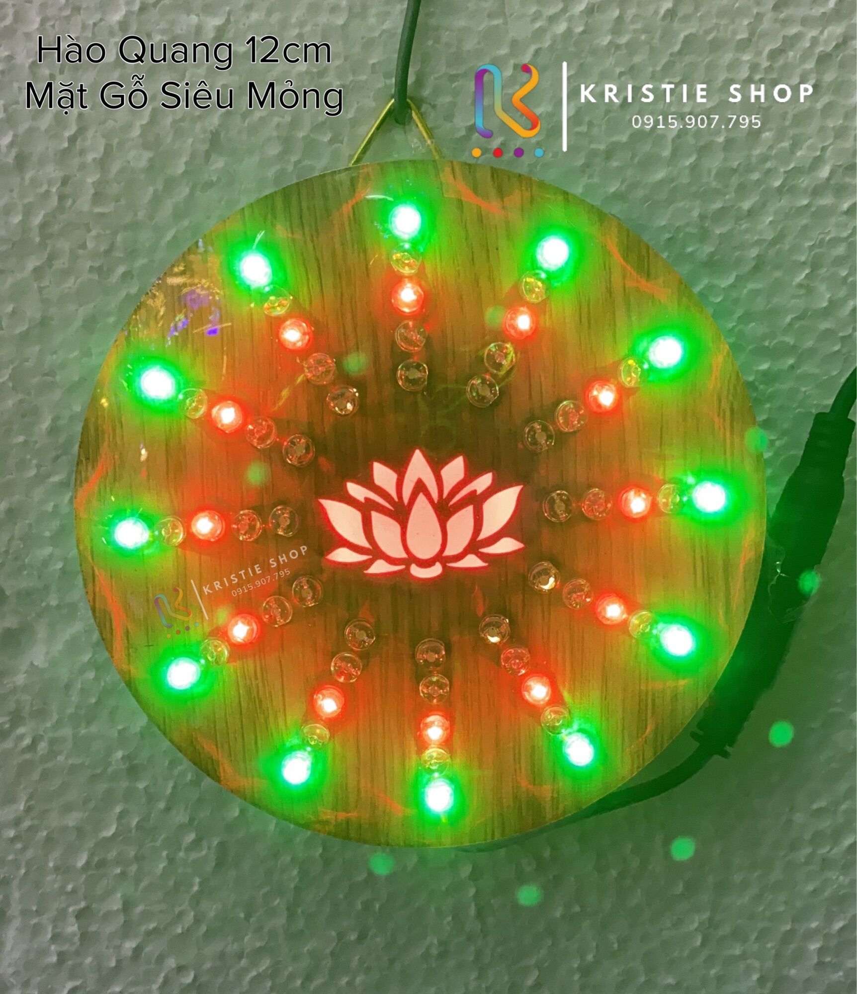 Hào Quang Gỗ Led 12cm Siêu Mỏng