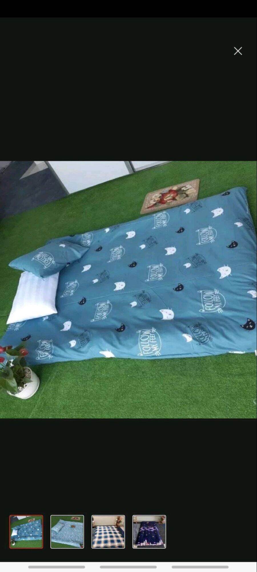 Gra bọc nệm topper có khoá kéo + chun 4 góc dùng được 2 mặt