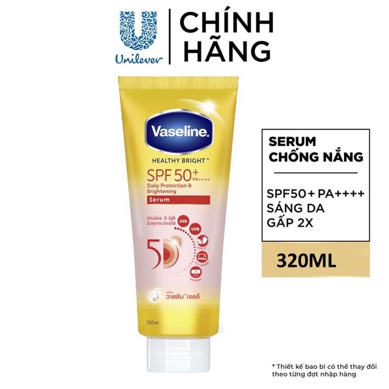 SERUM DƯỠNG THỂ VASELINE HEALTHY WHITE 50X 320ml