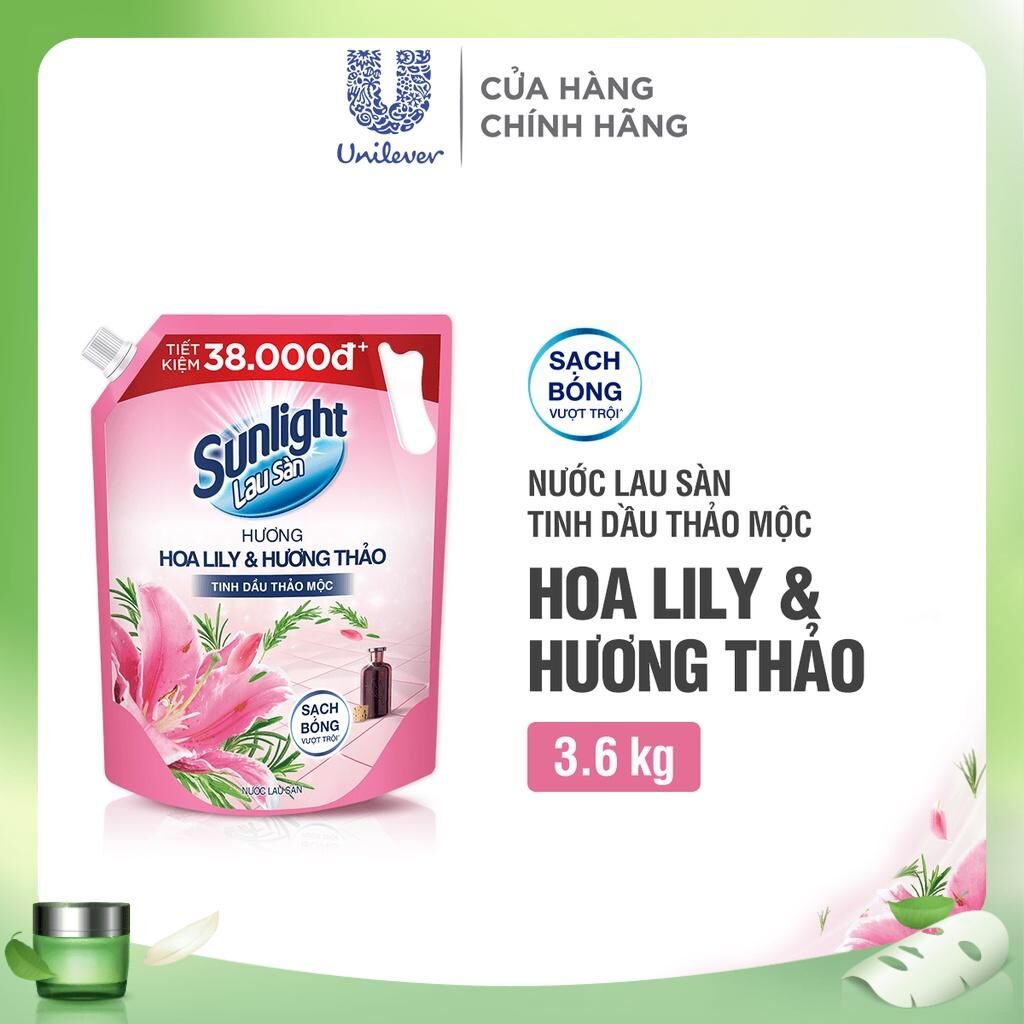 Nước Lau Sàn Sunlight Thảo Mộc Túi 3.6 Kg