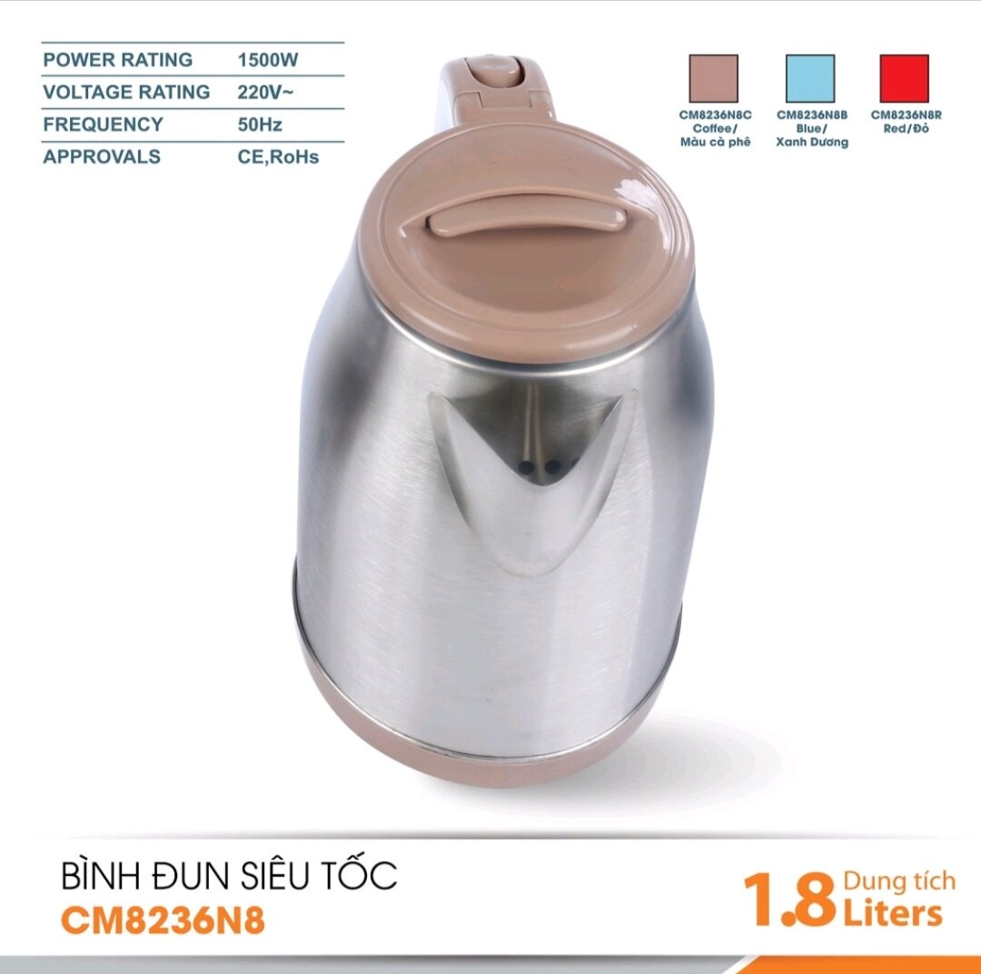 Bình đun siêu tốc COMET - CM8236N8