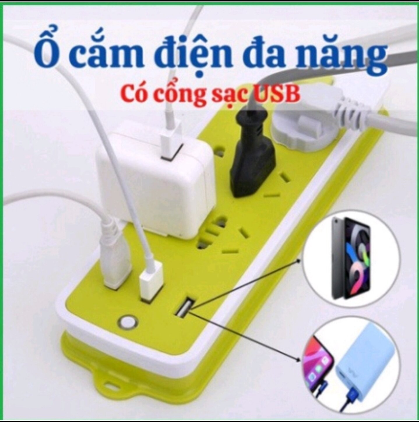 Ổ cắm điện đa năng 3 cổng sạc usb_10a, ổ cắm chống giật