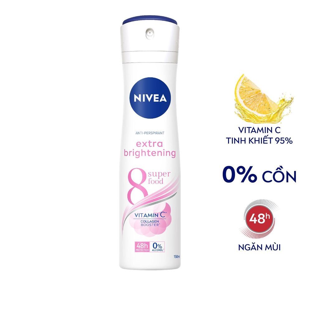 Xịt Khử Mùi Nivea Extra Whitening 150ml