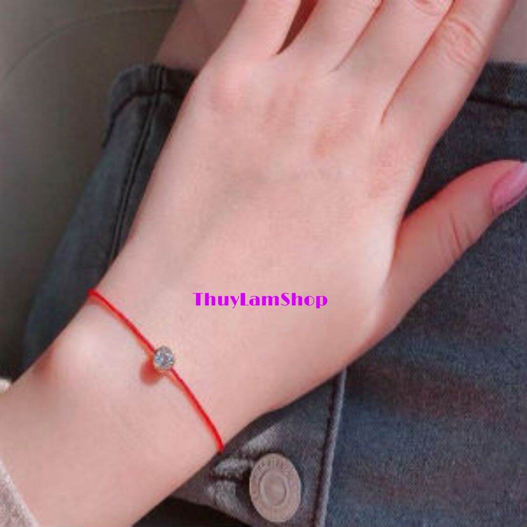 Vòng chỉ đỏ bi kim Tiền, vòng tài lộc, vòng may mắn, vòng kim tiền