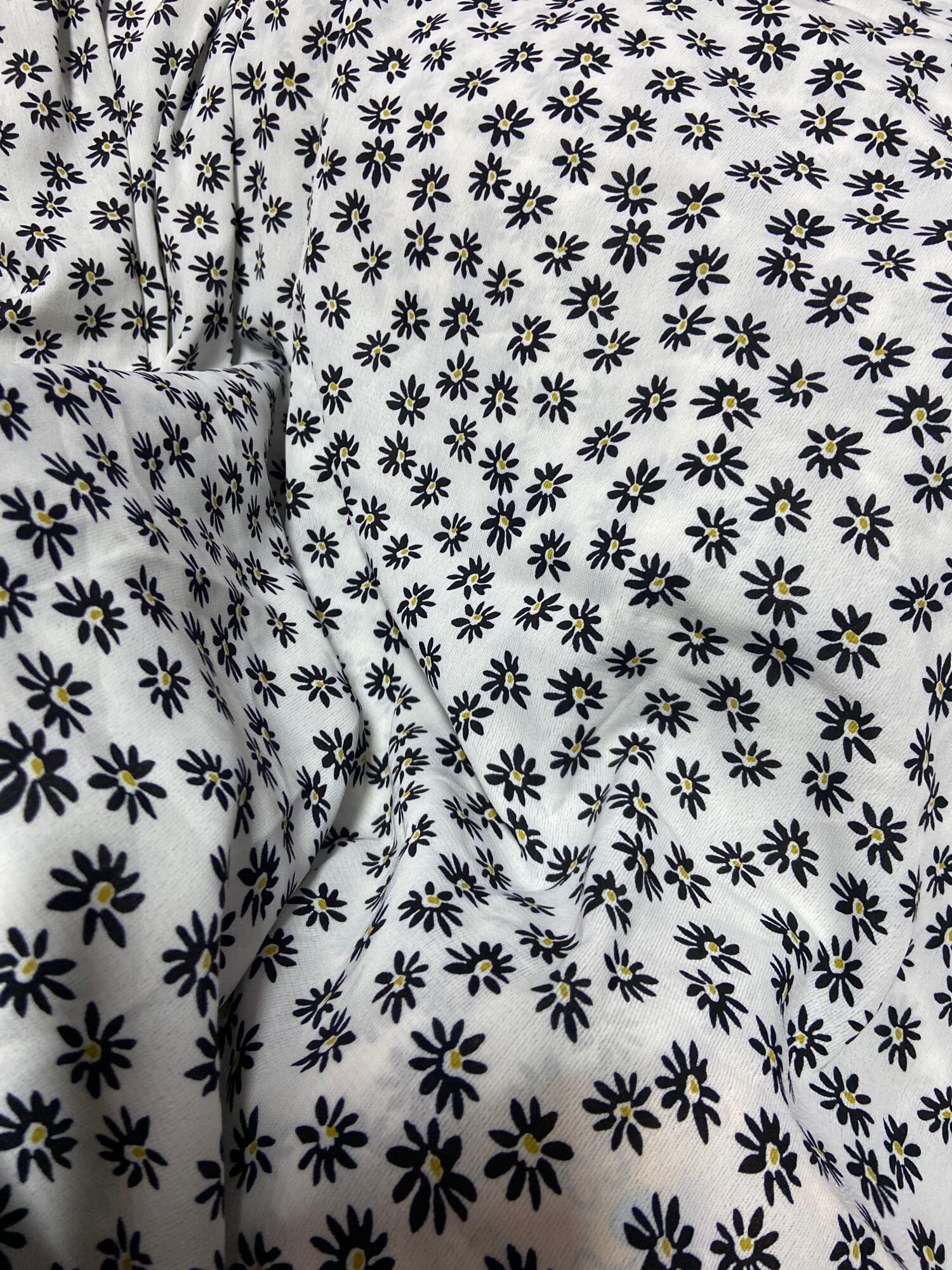 1M7 silk floral fabric loose casual soft 1m5