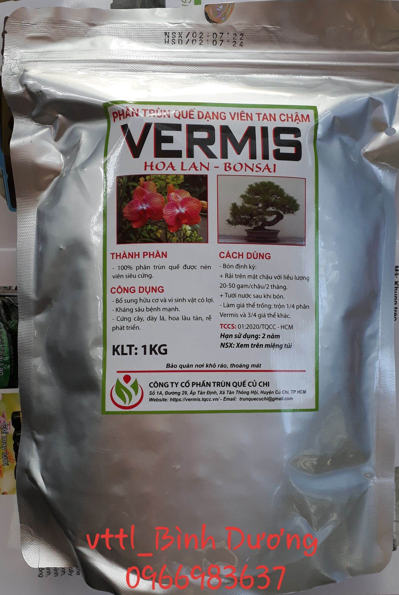 Phân Trùng Quế Viên Nén Tan Chậm Vermis gói 1kg