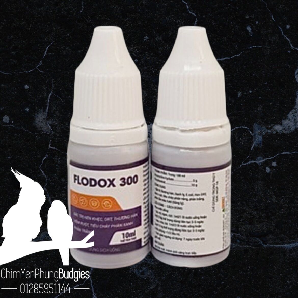 1 lọ Flodox 300 chuyên tri hen khẹc, ort, thương hàn, tiêu chảy cho Chim Cảnh, Gà Đá...
