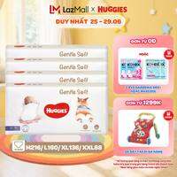 Combo 4 Tã quần Huggies Gentle Soft - Corgi M54/L40/XL34/XXL22 miếng êm mềm nâng niu làn da bé