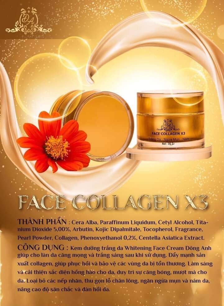 Kem Face Collagen X3 - Mỹ Phẩm Đông Anh Chính Hãng