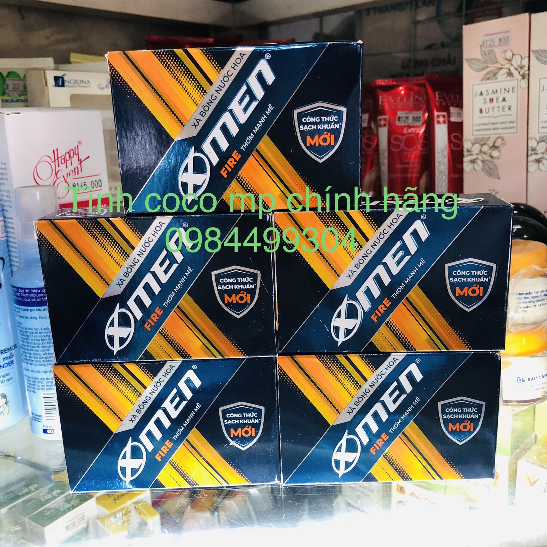 Xà bông cục, xà phòng tắm xmen fire hương nước hoa thơm lâu,dành cho nam giới,Combo 5 bánh