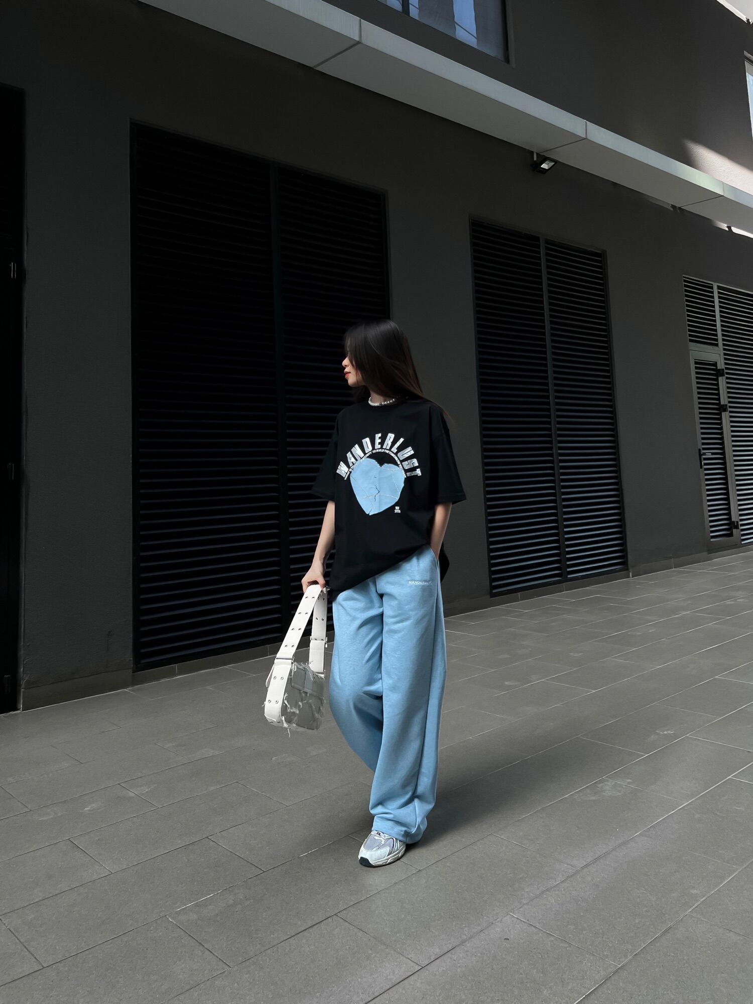 Áo No Break Tee in Denim
