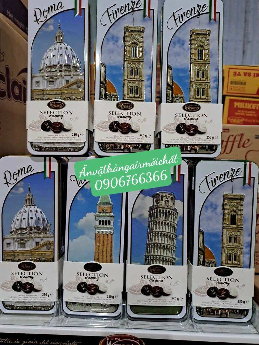 [HÀNG XỊN DATE 10/2024]Socola Ý Witor’s hộp thiếc 250 gram