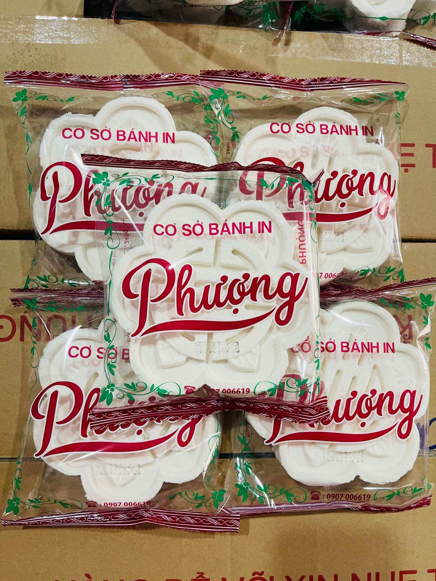 Bánh In Dừa Non Phượng Combo 5 Cái