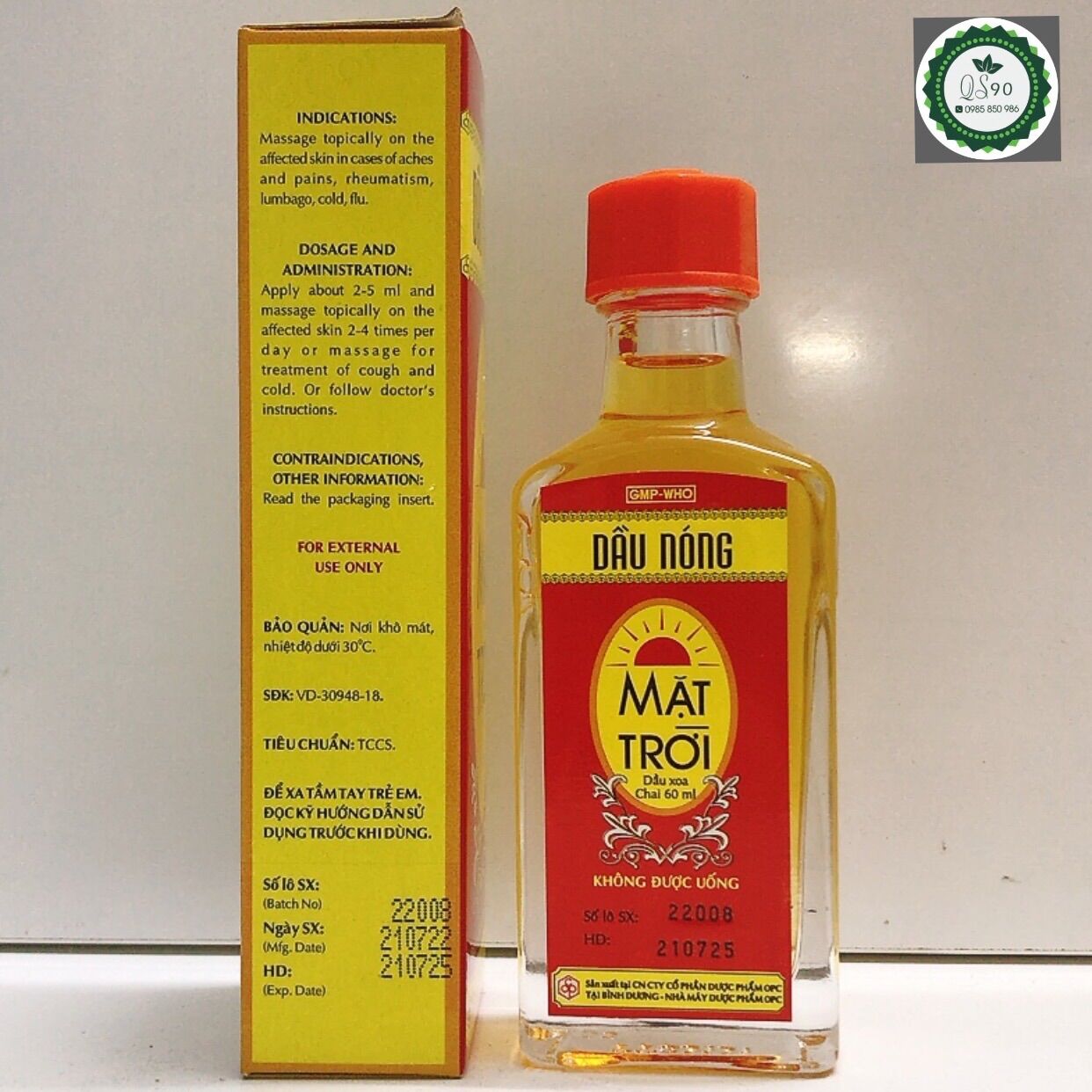Dầu Nóng Mặt Trời OPC 1 chai 60ml