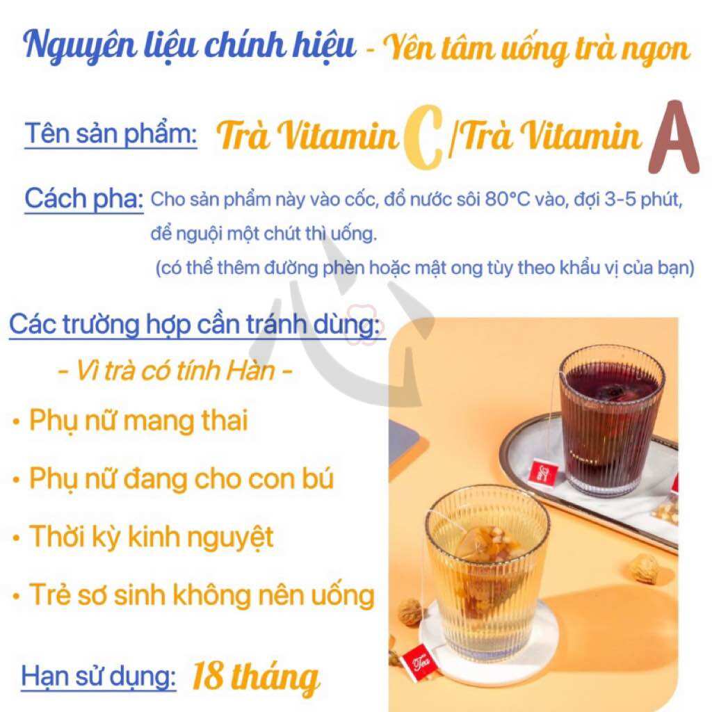 Trà Thảo Mộc/ Trà Hoa Quả/ Trà Vitamin A sáng da