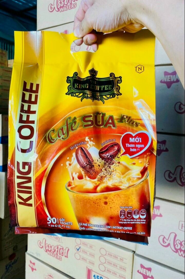 Combo 2 Túi Cà Phê Sữa King Cofffee (50 gói x 20g)