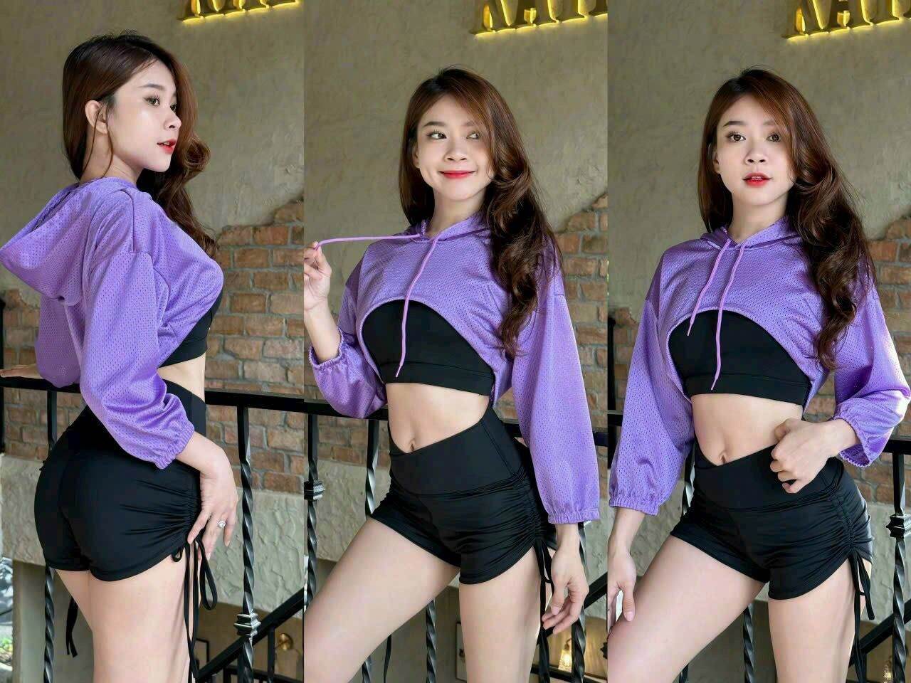 Áo tank nữ crotop có mũ nữ